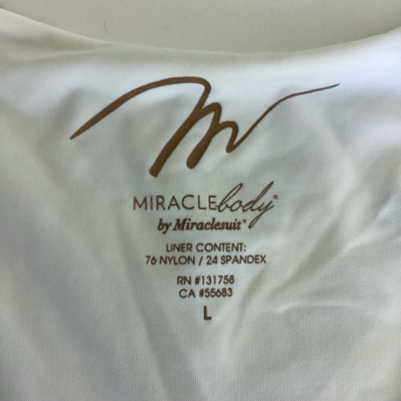 Miracle Body Miraclesuit Coverup Womens Large Black White Slimming Shapewear NWT - Picture 6 of 13